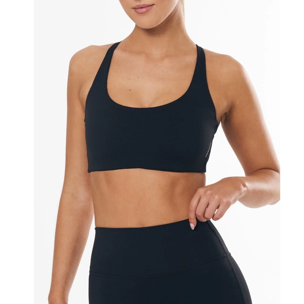SECONDLEFT Racerback Sports Bra In Black Size Small